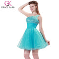 Mais novo e elegante Grace Karin Backless One Shoulder Short Cocktail Dress Patterns CL4414